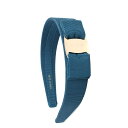 サルヴァトーレフェラガモ Salvatore Ferragamo カチューシャ ヘアアクセサリー 髪飾り レディース リボン Mediterraneo Blue...