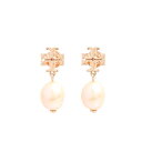 トリーバーチ TORY BURCH スタッドピアス ドロップピアス イヤリング レディース ロゴモチーフ パール ROSE GOLD(ローズゴールド) 送料無料/込 誕生日プレゼント