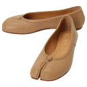 メゾンマルジェラ MaisonMargiela タビシューズ バレエシューズ フラットシューズ レディース レザー ベージュ 22cm相当 TABI BALLERINA FLAT 送料無料/込 母の日ギフト