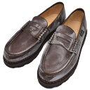 パラブーツ Paraboot コインローファー レザーシューズ コンフォートシューズ メンズ レザー ダークブラウン 26.5cm ランス REIMS 送料無料...