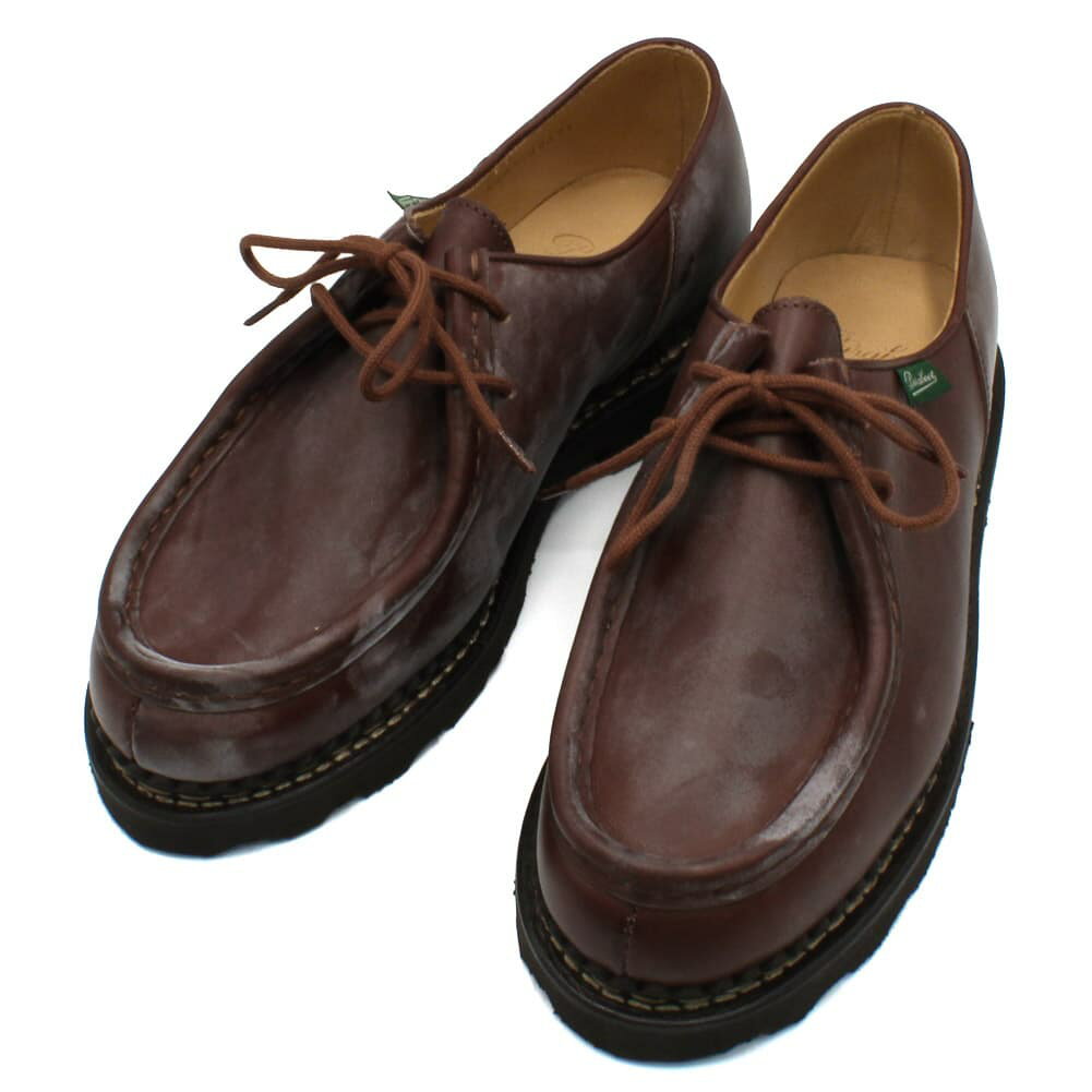 パラブーツ Paraboot チロリアンシューズ コンフォートシューズ カジュアルシューズ メンズ Uチップ モックトゥ レザー ブラウン 26cm ミカエル MICHAEL 送料無料/込 母の日ギフト