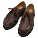 パラブーツ Paraboot チロリアンシューズ コンフォートシューズ カジュアルシューズ メンズ Uチップ モックトゥ レザー ブラウン 27cm ミカエル ...