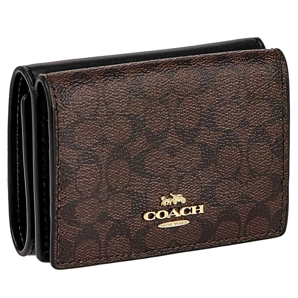 コーチ COACH 三つ折り財布 レディース ロゴモノグラム柄