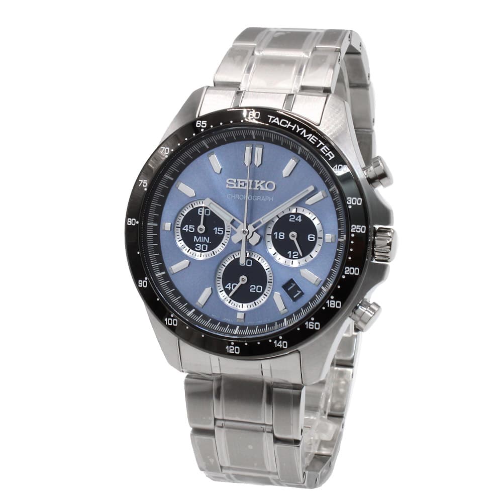 セイコー SEIKO 腕時計 メンズ クロノグラフ 3連ブレス ステンレス グレー×シルバー 送料無料/込 誕生日プレゼント