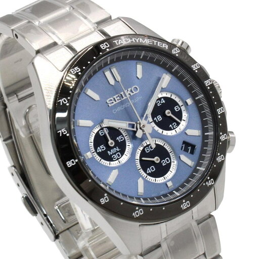 セイコー SEIKO 腕時計 メンズ クロノグラフ 3連ブレス ステンレス グレー×シルバー 送料無料/込 誕生日プレゼント
