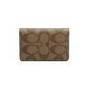 コーチ COACH パスケース カードケース 定期入れ レディース メンズ ユニセックス モノグラム柄 カーキ 送料無料/込 父の日ギフト