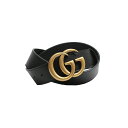 グッチ GUCCI プレーンベルト カジュアルベルト メンズ レザー ロゴ シンプル ブラック ゴールド 90cm 送料無料/込 母の日ギフト