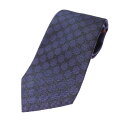 グッチ GUCCI ネクタイ メンズ モノグラム柄 シルク ネイビー×ブラック 送料無料/込 母の日ギフト