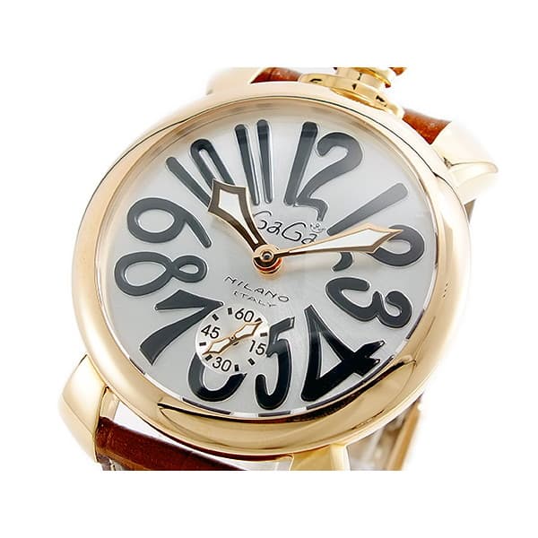 ガガ ミラノ 腕時計（メンズ） ガガミラノ GaGa MILANO 腕時計 メンズ シルバー マヌアーレ MANUALE 送料無料/込 父の日ギフト
