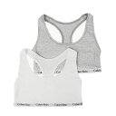 カルバンクライン Calvin Klein スポーツブラジャー2枚セット 下着 アンダーウェア レディース ノンワイヤー ロゴ シンプル Lサイズ 送料無料/込...