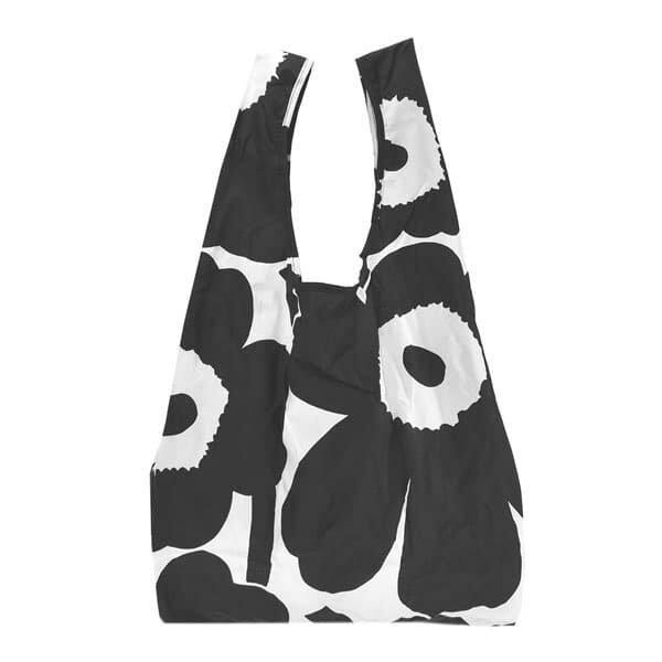 マリメッコ marimekko エコバッグ トートバッグ サブバッグ レディース 花柄 ウニッコ柄 折りたたみ ブラック系×ホワイト系 SMARTBAG PIENI UNIKKO BAG 送料無料/込 母の日ギフト 父の日ギフト