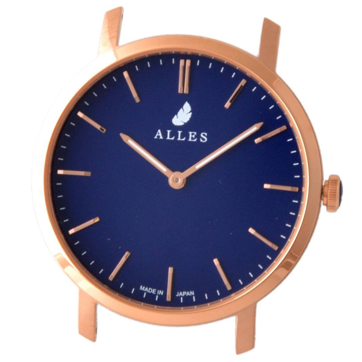 アレス ALLES 腕時計用ヘッド ベルト別売り メンズ レディース ユニセックス クォーツ アナログ 丸型 ゴールド×ネイビー 送料無料/込 父の日ギフト