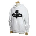 ヴィヴィアンウエストウッド VIVIENNE WESTWOOD パーカー メンズ プルオーバー 長袖 ロゴスプレーアート ホワイト XSサイズ SPRAY ORB PULLOVER 送料無料/込 卒業祝入学祝プレゼント