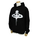 ヴィヴィアンウエストウッド VIVIENNE WESTWOOD パーカー メンズ プルオーバー 長袖 ロゴスプレーアート ブラック XSサイズ SPRAY OR...