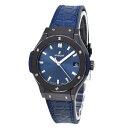 ウブロ HUBLOT 腕時計(BOX訳あり) レディース アナログ クオーツ アリゲーターレザー ブルー クラシックフュージョン CLASSIC FUSION 送料無料/込 誕生日プレゼント