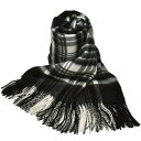 ジョンストンズオブエルガン JOHNSTONS OF ELGIN ストール マフラー レディース メンズ ユニセックス カシミア フリンジ チェック柄 BK a...