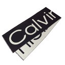 カルバンクライン Calvin Klein マフラー レディース メンズ ユニセックス ウール混 リバーシブル ロゴ ブラック 送料無料/込 卒業祝入学祝プレゼ...