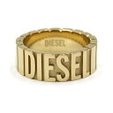 ディーゼル DIESEL 平打ちリング 指輪 メンズ レディース ユニセックス ロゴ ゴールド 17号〜18号 送料無料/込 母の日ギフト