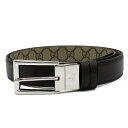 グッチ GUCCI スーツベルト フォーマルベルト メンズ リバーシブル レザー ピンバックル ダークブラウン×ベージュ 100サイズ 送料無料/込 母の日ギフ...