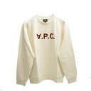 アーペーセー APC トレーナー スウェット メンズ レディース ユニセックス クルーネック 長袖 ロゴプリント ベージュ XLサイズ 送料無料/込 父の日ギフ...