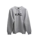 アーペーセー APC トレーナー スウェット メンズ レディース ユニセックス クルーネック 長袖 ロゴプリント グレー Mサイズ 送料無料/込 父の日ギフト