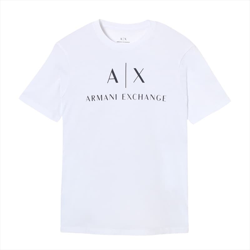 アルマーニエクスチェンジ ARMANI EXCHANGE Tシャツ カットソー メンズ 半袖 クルーネック ロゴプリント ホワイト XLサイズ 送料無料/込 母の日ギフト