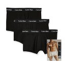 カルバンクライン Calvin Klein ボクサーパンツ3枚セット インナーウエア アンダーウエア メンズ ロゴ 無地 シンプル ブラック Sサイズ 送料無料...