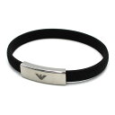 エンポリオアルマーニ EMPORIO ARMANI ブレスレット バングル メンズ ロゴ シリコン ブラック 送料無料/込 母の日ギフト