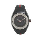 グッチ GUCCI 腕時計 メンズ アナログ クオーツ 日付カレンダー ブラック シンク SYNC 送料無料/込 誕生日プレゼント
