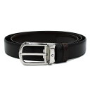 モンブラン MONTBLANC プレーンベルト スーツベルト ドレスベルト メンズ リバーシブル レザー ブラック×ブラウン 送料無料/込 父の日ギフト