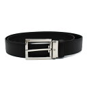 モンブラン MONTBLANC プレーンベルト スーツベルト ドレスベルト メンズ レクタンギュラー型 長方形 レザー ブラック 送料無料/込 母の日ギフト