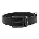 モンブラン MONTBLANC プレーンベルト スーツベルト ドレスベルト メンズ リバーシブル レザー プリント ブラック×ブラック 送料無料/込 母の日ギフ...