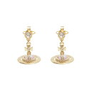 ヴィヴィアンウエストウッド VIVIENNE WESTWOOD スタッドピアス ドロップピアス イヤリング レディース 3Dオーブロゴモチーフ パヴェ ゴールド NEW PETITE ORB 送料無料/込 誕生日プレゼント
