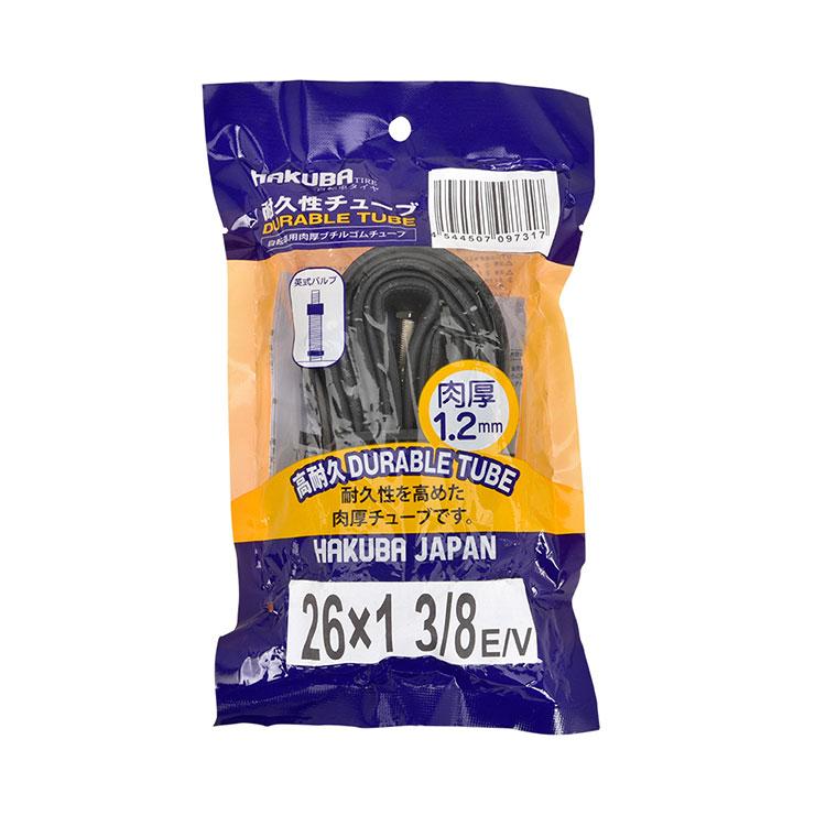 樂天商城 - 【メーカー直営店】チューブ 自転車 26×1 3/8 英式バルブ 26インチ 肉厚1.2mm HAKUBA ハクバ