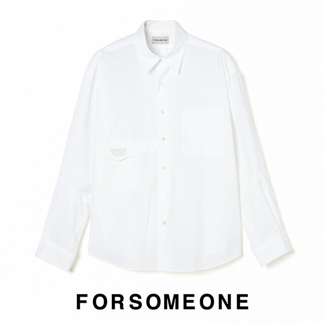 FORSOMEONE フォーサムワン オーバーサイズ シャツ OVERSIZED SHIRT 長袖 オーバーサイズ デザイン メンズ  プレゼント ギフト