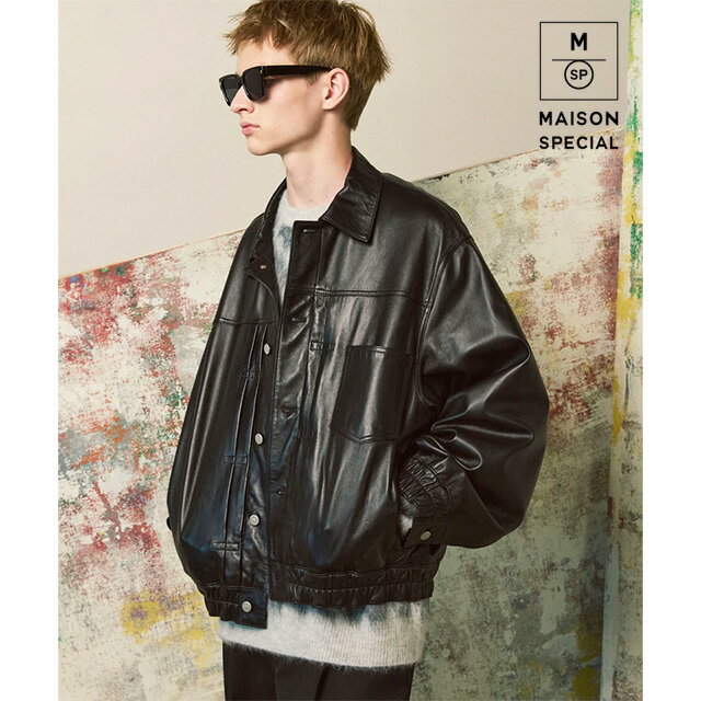 MAISON SPECIAL メゾンスペシャル シープレザー トラッカー ジャケット Sheep Leather Trucker Jacket ..
