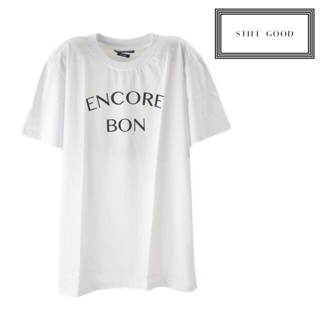 STILL GOOD / スティル グッド Tシャツ トップス カットソー ENCORE BON TEE メンズ 半袖 ホワイト 白 ロゴ プリント コットン おしゃれ