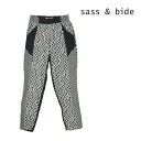 【送料無料】sass&bide/サス＆バイド STAND APART パンツ レディース ボトムス ブラック 黒 ウエストゴム ポケット 柄