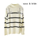 【送料無料】sass&bide / サス＆バイド LOVE AND LIGHT フラワースパンコールボーダーロングTトップス カットソー レディース 長袖 綿 麻