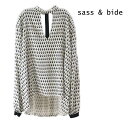 【送料無料】sass&bide / サス&バイド DAY BY DAY ブラウス トップス カットソー レディース 柄 シフォン 背中 長袖 スリット セクシー