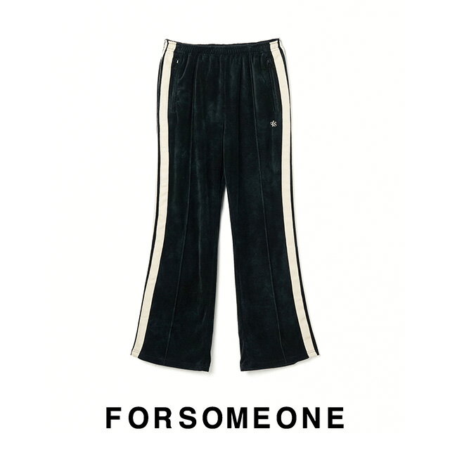 FORSOMEONE フォーサムワン ベルベット トラック パンツ VELVET TRACK PANTS ジャージー メンズ  プレゼント ギフト