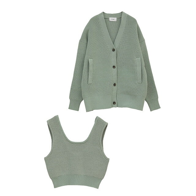 クラネ CLANE ビスチェ セット ニット カーディガン BUSTIER SET KNIT CARDIGAN 長袖 レディース 【2024 新作】【15:00までのご注文で即日配送】のサムネイル