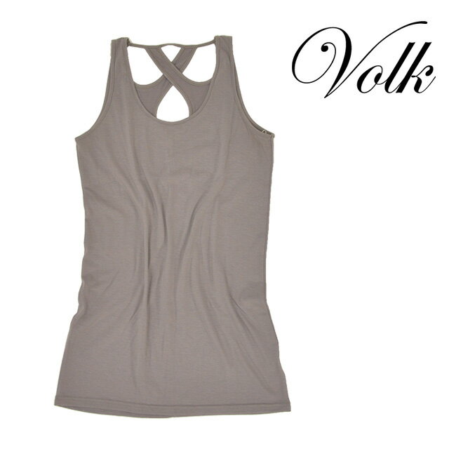 ENDLOW/エンドロウ バッククロスタンクトップ レディース トップス グレー インナー 無地 おしゃれ クロス 背中 夏