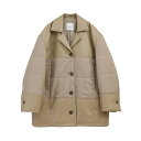 クラネ CLANE レザー スウィッチング オーバー ジャケット LEATHER SWITCHING OVER JACKET ヴィーガンレザー オーバーサイズ アウター レディース 【2024 新作】ギフト プレゼント