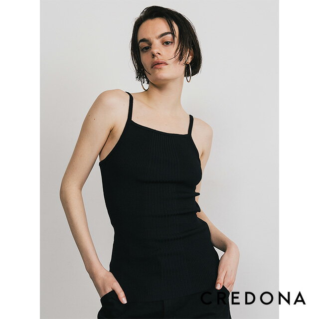 クレドナ CREDONA アセテート ニット キャミ ACETATE KNIT CAMI キャミソール カップなし レディース【2025 新作】