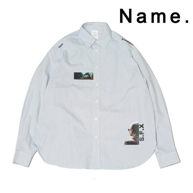 ネームName.プレイドマルチプリントシャツPLAIDMULTIPRINTSHIRT長袖ストライプシャツメンズ2020新作【15:00までのご注文で即日配送】プレゼントギフト