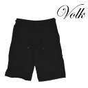 楽天store Volk【送料無料】AMNIA/アムニア BASKET LOUNGE TROUSERS パイルハーフパンツ メンズ ブラック 黒 夏 パイル地 ウエストゴム ひざ丈 男の子