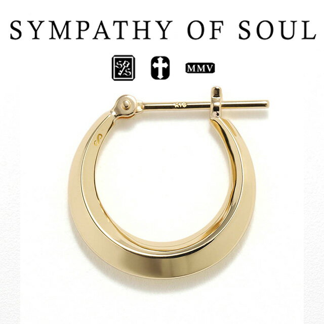 シンパシーオブソウル ムーンフープピアス M K18イエローゴールド sympathy of soul Moon Hoop Pierce M K18YG ピアス アクセサリー (メンズ レディース ユニセックス 男女兼用 シンプル ギフト プレゼント ペア) シンパシー オブ ソウル