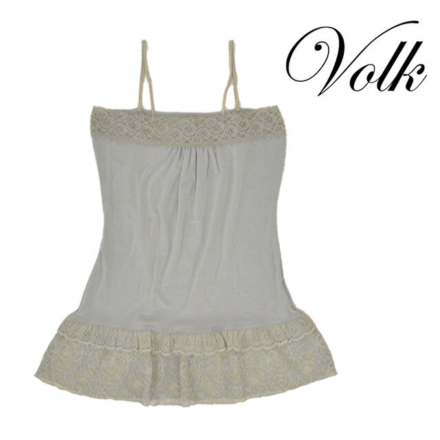 CYNICAL/シニカル レースキャミソール レディース トップス インナー グレー セクシー おしゃれ 裾レース 伸縮 夏