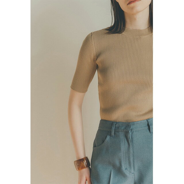 低価正規品 クラネ CLANE H/N リブ ニット トップス H/N RIB KNIT TOPS 半袖 5分袖 レディース :store Volk 特価高評価